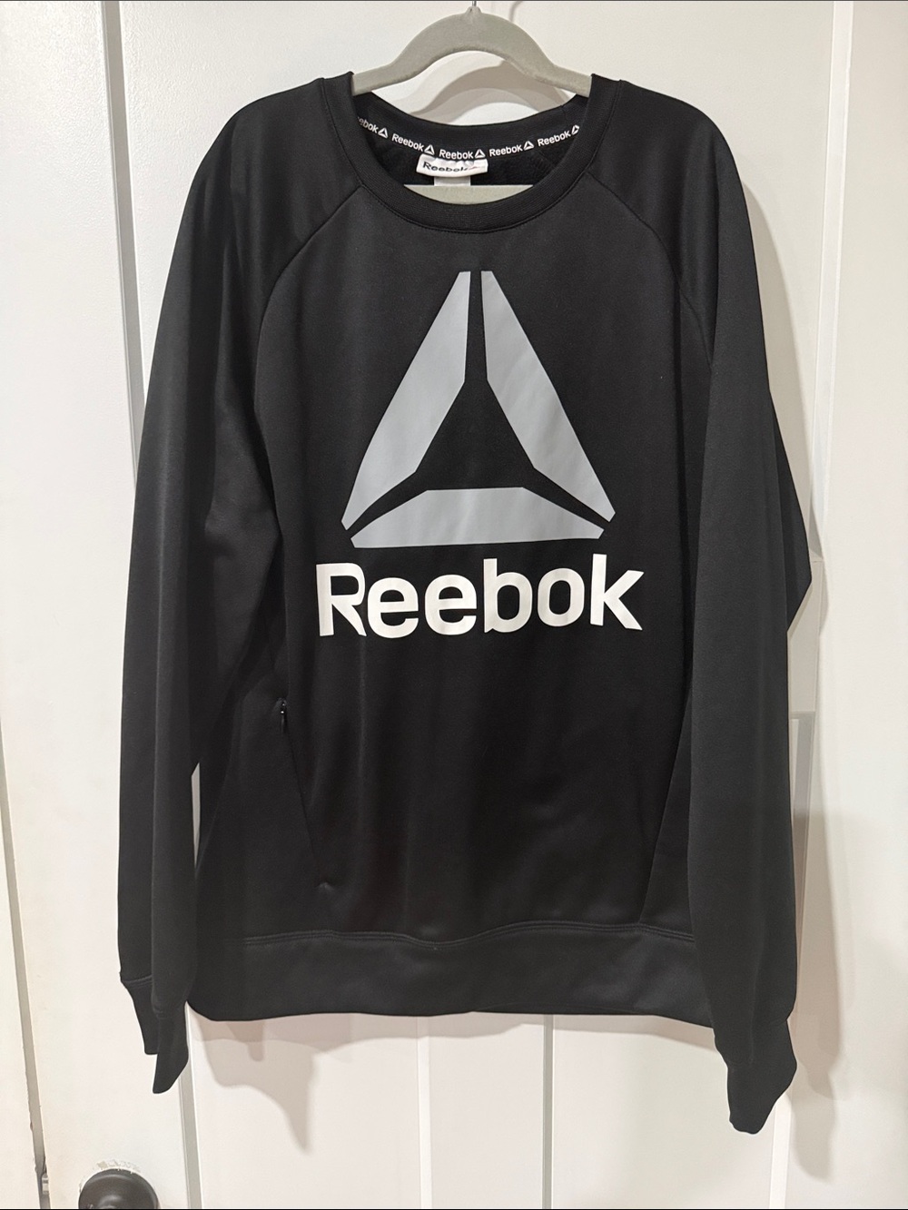 Reebok Black Crewneck Sweatshirt with Gray & White Logo